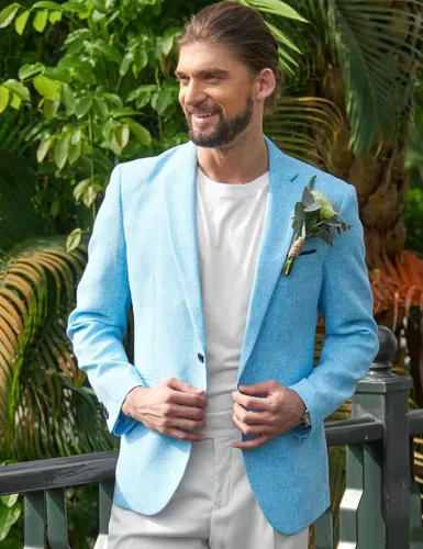 Vista 3 de COOFANDY Men's Casual Blazer Suit Jackets Slim Fit One Button Business Sport Coats