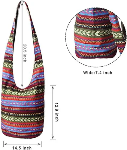 Vista 2 de WITERY Bolso bandolera para mujer, bolso de hombro grande, bolso de compras, bolso de mano con cremallera, bolso de mensajero