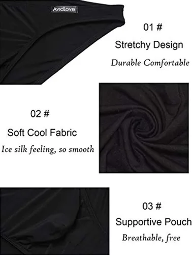 Vista 6 de Ropa interior para hombre, paquete de 4 unidades de slips clásicos con cintura baja elástica