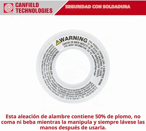 Vista 5 de Canfield Soldadura 50/50 para vidrieras Carrete de 1 Lb