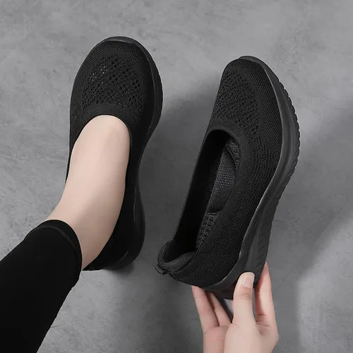 Vista 2 de Semshedy Nusing Flats Slip On Plataforma Zapatos para caminar ligeros sin cordones para mujer