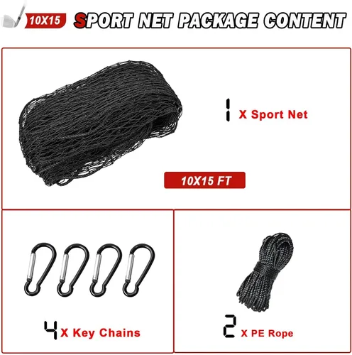 Vista 6 de Golf Practice Net, Heavy Duty PE Sports Barrier Netting