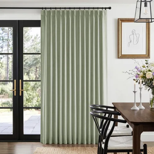 Vista 11 de 100% Blackout Shield Cortinas opacas con textura y aspecto de lino de 72 pulgadas de largo, juego de 2 paneles de cortinas opacas de lino sintético