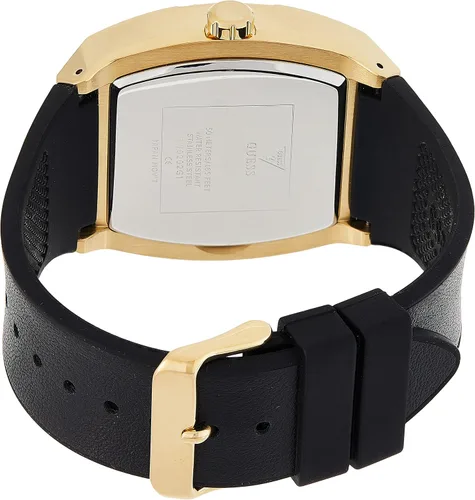 Vista 2 de GUESS US Men's Black and Gold-Tone Square Multifunction Watch, one