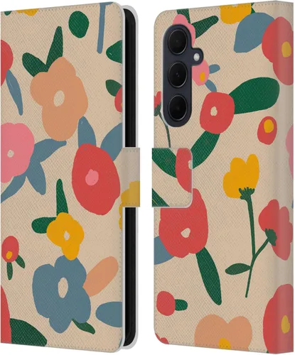 Vista 273 de Head Case Designs Officially Licensed Ninola Ditsy Flowers Yellow Nature Bold Leather Wallet Case Compatible with Samsung Galaxy A07 4G