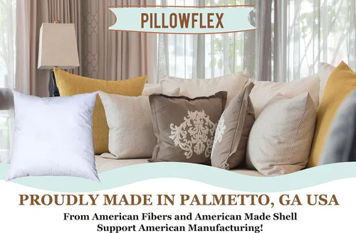 Vista 4 de Pillowflex almohada con inserto de goma espuma, relleno de poliéster, lavable a máquina Square Throw Form, Plush Loft, Cozy Comfort, Supportive