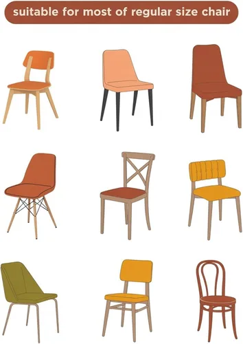 Vista 7 de Fundas para sillas de playa de verano, 4 piezas, fundas protectoras extraíbles para sillas de comedor, fundas protectoras extraíbles para sillas