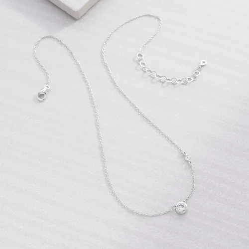 Vista 7 de Silpada 'Marvel' Cubic Zirconia Necklace in Sterling Silver, 16" + 2