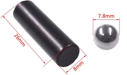Vista 3 de Bola de varilla de barra de palanca de brazo de embrague para bicicleta motorizada con motor de 2 tiempos