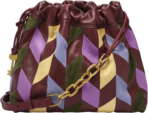 Vista 2 de Fossil Gigi - Bolso de hombro de piel con cordón para mujer