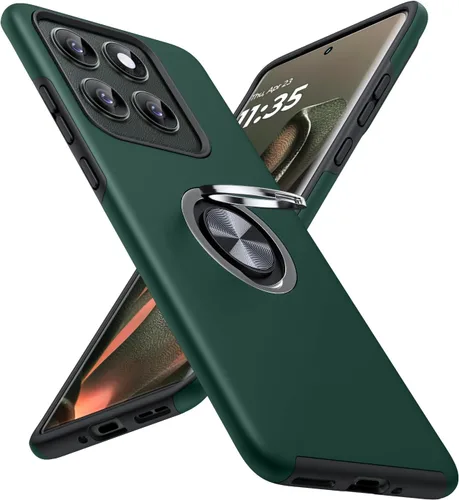 Vista 18 de JAME for Motorola Edge 2025 Case with Ring Stand Slim Shockproof Phone Case Cubierta de doble capa de grado militar resistente a prueba de golpes