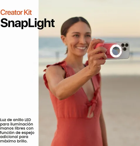 Vista 4 de ShiftCam SnapGrip Creator Kit para creadores de contenido, incluye SnapGrip, SnapLight, trípode SnapPod - Kit de vlogging para iPhone y Android