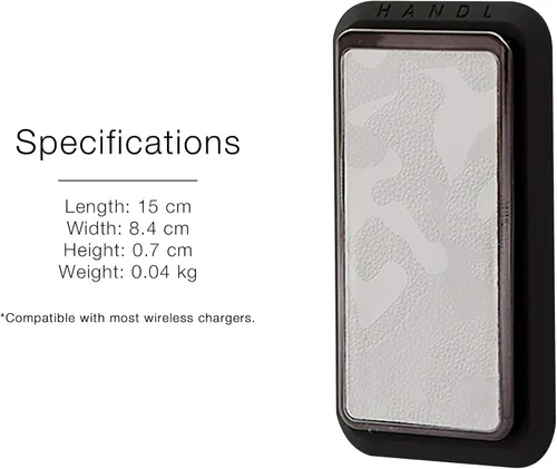 Vista 6 de HANDL New York Agarre y soporte de mango de camuflaje gris para smartphone