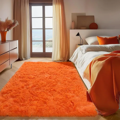 Vista 159 de ONASAR - Alfombra de pasillo negra de 2 x 6 pies, esponjosa, lavable, ultrasuave, afelpada, peluda, tapete para bebés, dormitorio de niños, armario