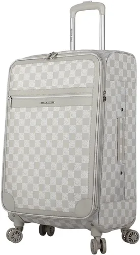 Vista 48 de Steve Madden Equipaje de diseñador, Chalet Gris Claro, Juego de maleta giratoria ligera expandible de 3 piezas - Juego de viaje