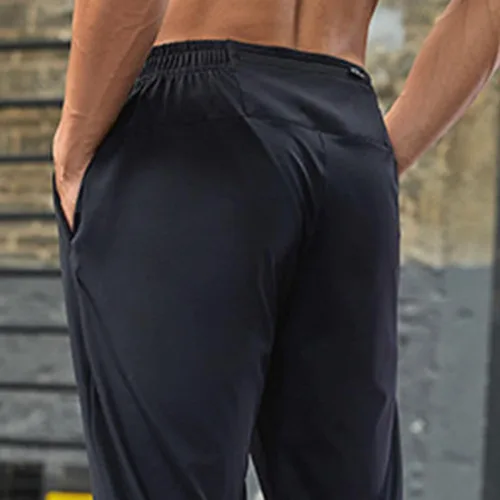Vista 4 de JEShifangjiusu Pantalones deportivos para hombre, ligeros, con bolsillo con cremallera, pantalones de entrenamiento para correr, atléticos
