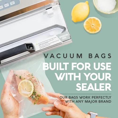 Vista 3 de Avid Armor bolsas comerciales para envasar al vacío, libres de BPA, ideales para Sous Vide. Paquete de 100 unidades., Transparente