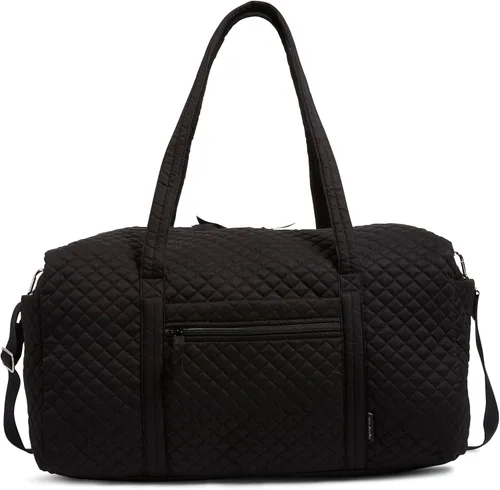 Vista 3 de Vera Bradley - Bolsa de viaje grande de algodón para mujer, Negro (True Black)