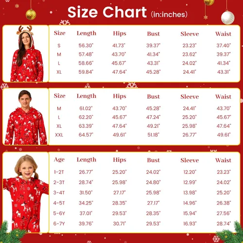 Vista 6 de Weixinbuy Pijamas de Navidad para la familia, conjuntos de pijamas de Navidad a juego para adultos y niños, pijamas de Navidad con capucha