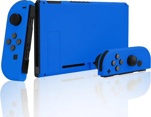 Vista 3 de eXtremeRate DIY Replacement Shell Buttons for Nintendo Switch, Soft Touch Back Plate for Switch Console, Custom Housing Case with Full Set Buttons