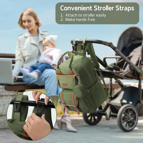Vista 6 de Maelstrom Mochila para pañales, 30L verde militar