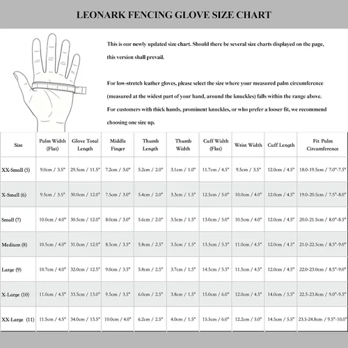 Vista 2 de LEONARK Guantes acolchados de esgrima para espada y sable de aluminio, manoplas de cuero para práctica de esgrima y combate, 1 paquete
