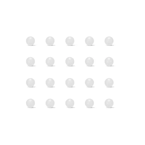 Vista 9 de uxcell Bolas plásticas sólidas de los PP de 9.8 ft m, bola del rodamiento de la precisión 100pcs