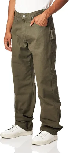 Vista 4 de Pantalón de jean carpintero para hombres por Dickies, color pato lijado, cómodo