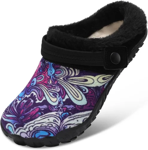 Vista 16 de Besroad - Pantuflas mullidas para mujer y hombre, esponjosas, cómodas, de espuma viscoelástica, para dormitorio marrón (All Brown)