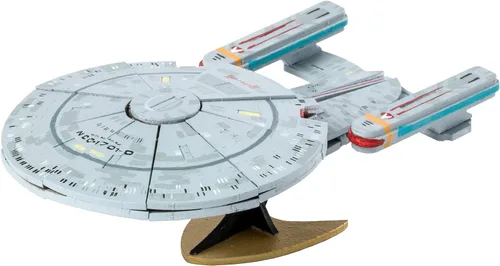 Vista 2 de Star Trek - Kit de modelo de rompecabezas de madera 3D de The Next Generation Enterprise (50 piezas) con licencia oficial NCC-1701-D Starship