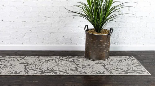 Vista 6 de Unique Loom - Alfombra de centro Gris claro/ gris
