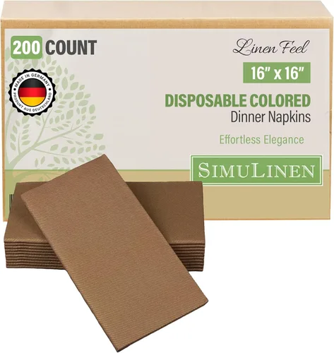 Vista 17 de SimuLinen Servilletas de Cena Desechables Amethyst - Servilletas de Papel Moradas con Sensación de Lino Similar a Tela para Bodas, de Lujo 16"x16