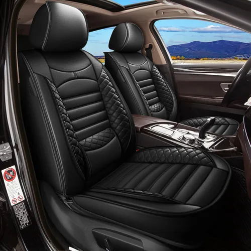 Vista 37 de 2 Fundas de Asiento Delantero Compatibles con Honda HRV Sport, LX, EX, EX-L, Touring 2016-2025 - Fundas de Asiento de Cuero Impermeables y #014 Beige