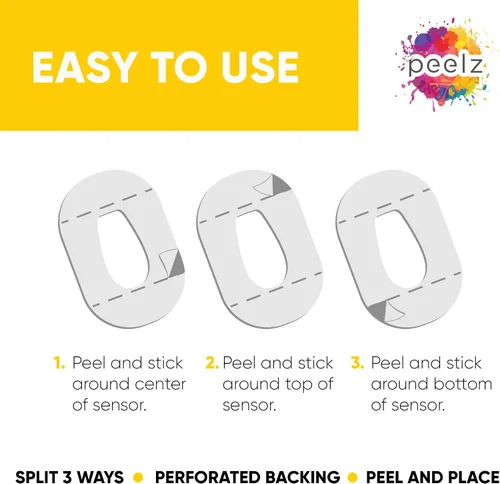 Vista 4 de Peelz Dexcom - Parches G6 - Cubiertas CGM fuertes e impermeables para estilos de vida activos Mantiene el sensor seguro durante