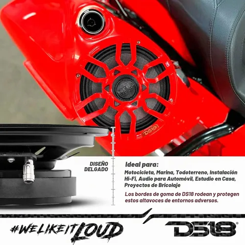 Vista 3 de DS18 PRO-CF8.4SL Altavoz de Graves-Medios de Cono de Fibra de Carbono Poco Profundo de 8" Resistente al Agua 275 Vatios Rms 4-Ohm - Excelente