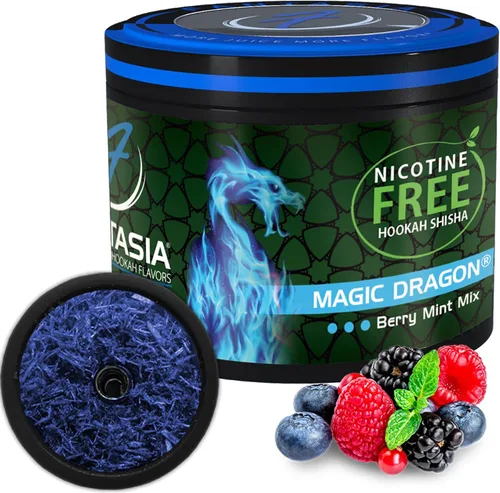 Vista 10 de Fantasia Cachimba sin nicotina, sabor cachimba shisha, lata de 8.82 oz, sin tabaco, sin nicotina, aliento de dragón (fruta del dragón)