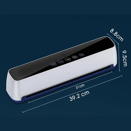 Vista 5 de Máquina empacadora de alimentos al vacío, Máquina selladora al vacío de alimentos, sello de 12.2 in de largo, 5 modos, pantalla táctil LED