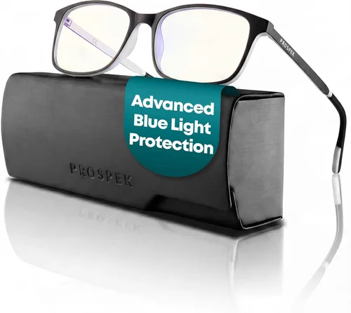 Vista 9 de Prospek Blue Light Glasses – Eye Strain Relief, Anti Glare Gris