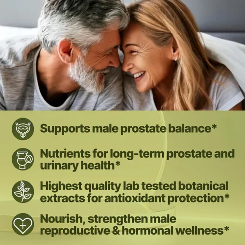 Vista 7 de Suplemento de próstata definitivo para hombres, palma enana americana vegana, raíz de ortiga, pigeo, cúrcuma, zinc, vitamina D3, apoya la función