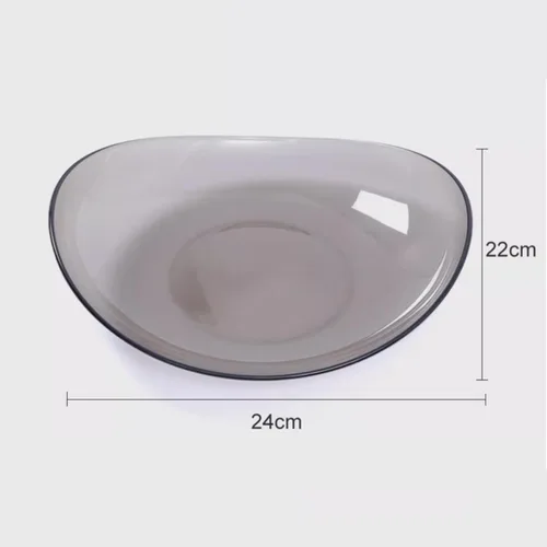Vista 2 de HEXEH Plato de frutas para el hogar, 2 piezas, plato de frutas para el hogar, simple y moderno, mesa de café, plato de frutas secas, plato de fruta