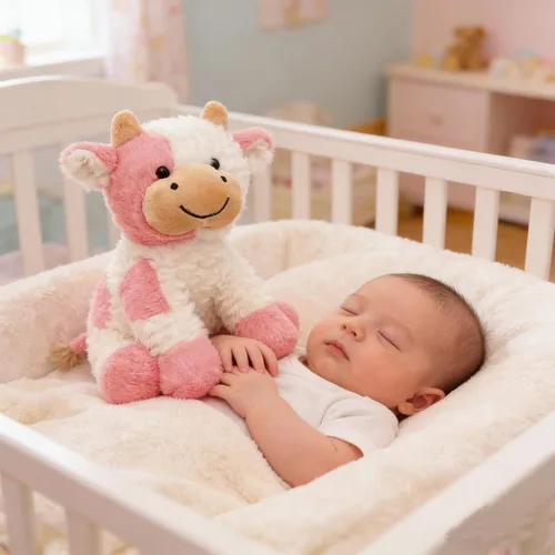 Vista 5 de Animales de peluche de vaca de peluche suave linda muñeca de vaca para niños y niñas 11.8 pulgadas (zuo NIU fense 11.8 in)