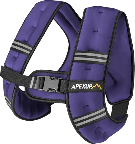Vista 44 de APEXUP - Chaleco con peso de 5, 10, 15, 20, 25 y 30 libras para hombre y mujer, con rayas reflectantes, equipo para entrenamiento de fuerza y correr