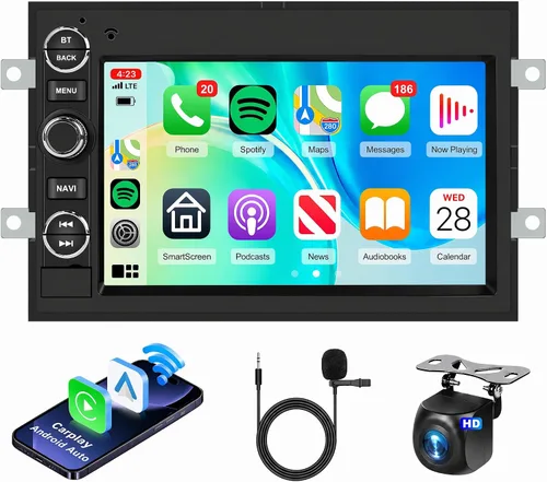 Vista 8 de Podofo Radio 2G 64G para Ford F150 F250 F350 Fusion Edge Explorer Expedition Car Stereo,7 pulgadas 1080p IPS pantalla táctil F-150 estéreo