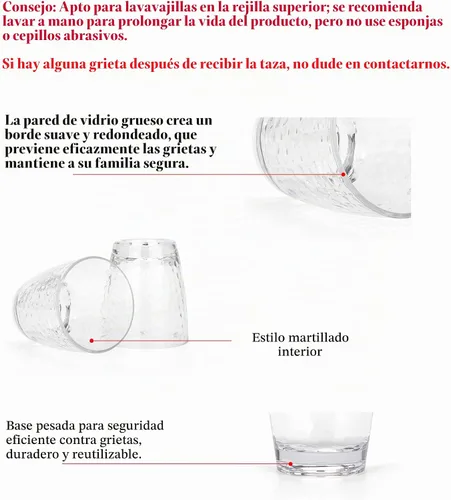 Vista 4 de KOXIN-KARLU Vasos acrílicos de plástico martillados de 15 onzas y 26 onzas, juego de 8 vasos transparentes