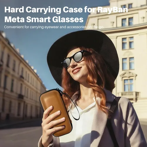 Vista 2 de ByteWave Funda rígida para accesorios Ray-Ban Meta, compatible con Meta Ray-Ban WayfarerSkylerHeadliner, caja de carga y accesorios inteligentes
