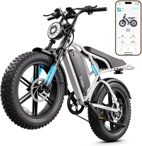 Vista 15 de Electric Bike for Adults,2000W Peak,20"x4"Fat Tire,48V Removable Battery 2-Negro carbón