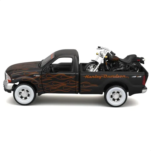 Vista 6 de Maisto – 32181bk – Vehículo Miniatura – Modelo Harley Davidson 1936 – Escala 1: 24 Escala – Ford F 350 Super Duty