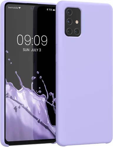Vista 283 de kwmobile Funda Compatible con Samsung Galaxy A14 5G - Funda de teléfono de TPU y silicona con acabado suave - Verde Lima
