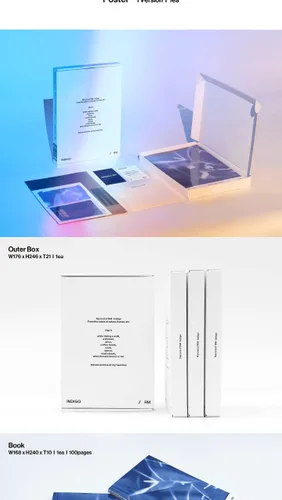 Vista 2 de BTS RM Indigo 1º Álbum en solitario Contenidos+Libro+Postal+Tarjeta fotográfica+Tarjeta de tela+Foto instantánea/Libro de letras+Guía+Seguimiento