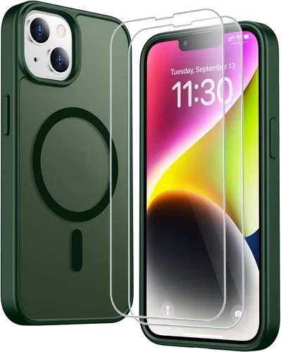 Vista 33 de SPIDERCASE Funda magnética translúcida diseñada para iPhone 11, con 2 protectores de pantalla de vidrio templado, antihuellas, para iPhone 11 de 6.1